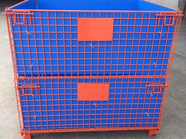 噴塑折疊式中空板倉儲籠 噴塑折疊式中空板倉儲籠